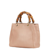 グッチ バンブー ミニショッパー ハンドバッグ ショルダーバッグ 2WAY 368823 ピンク レザー レディース GUCCI 【中古】